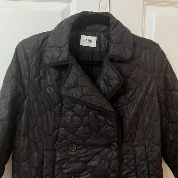 Farhi by Nicole Farhi Jacket Womens 8 Black Quilted Shacket - Picture 5 of 8